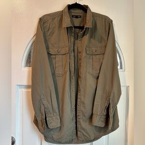 Banana Republic Women’s Khaki Shirt Jacket Size Large